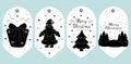 Set Christmas gift tags vector illustration Royalty Free Stock Photo